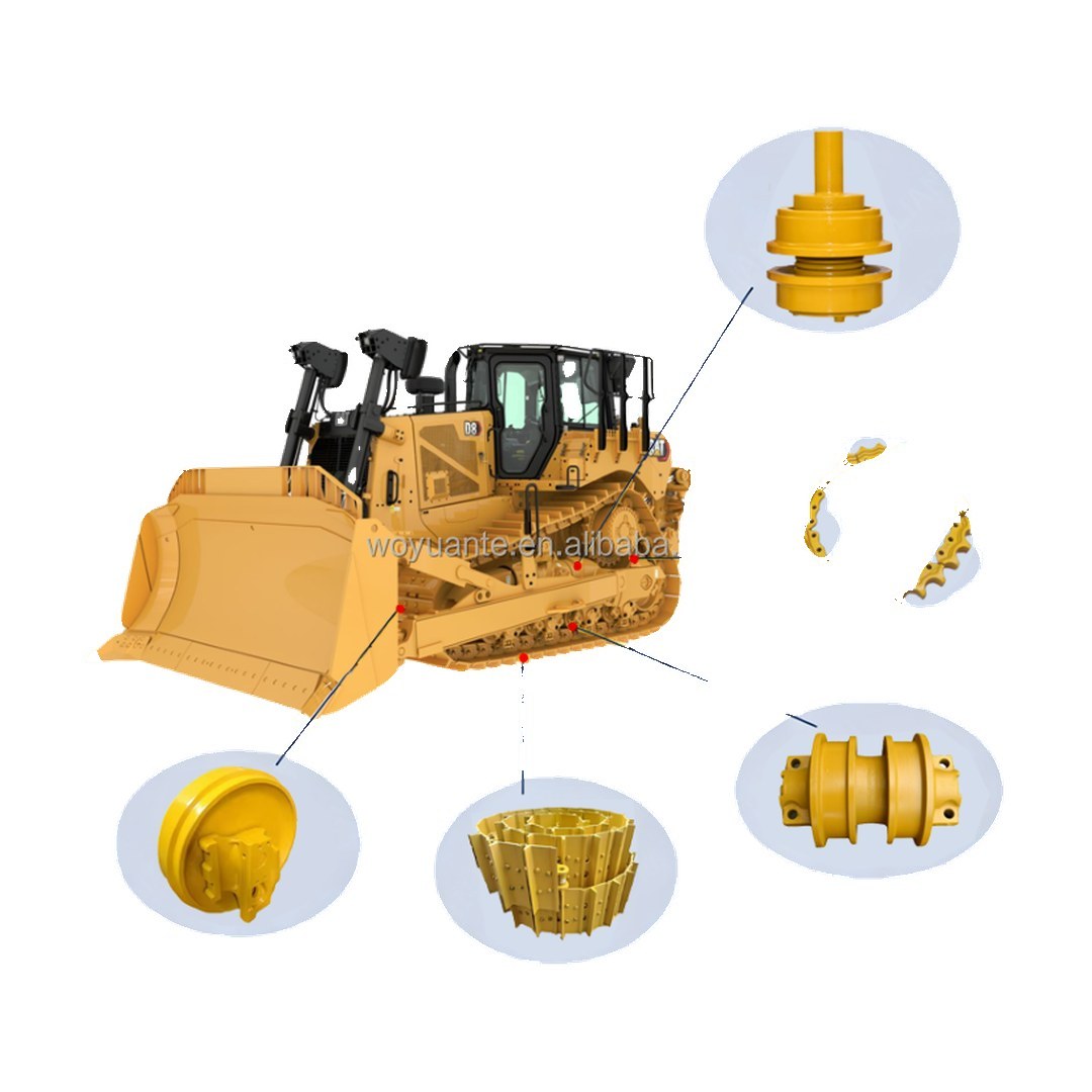Suitable for Caterpillar D7 D7R/D7H Dozer Parts Track Chain & Shoe Set Carrier Roller Front Idler Sprocket Segment Track Roller