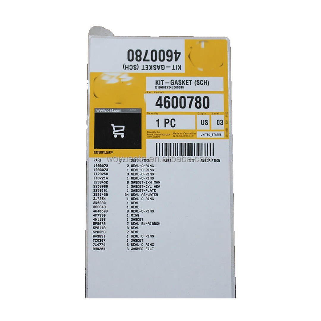 4600780 KIT GASKET Fits Suitable for Caterpillar Engine Overhaul Gasket Kit 4600780